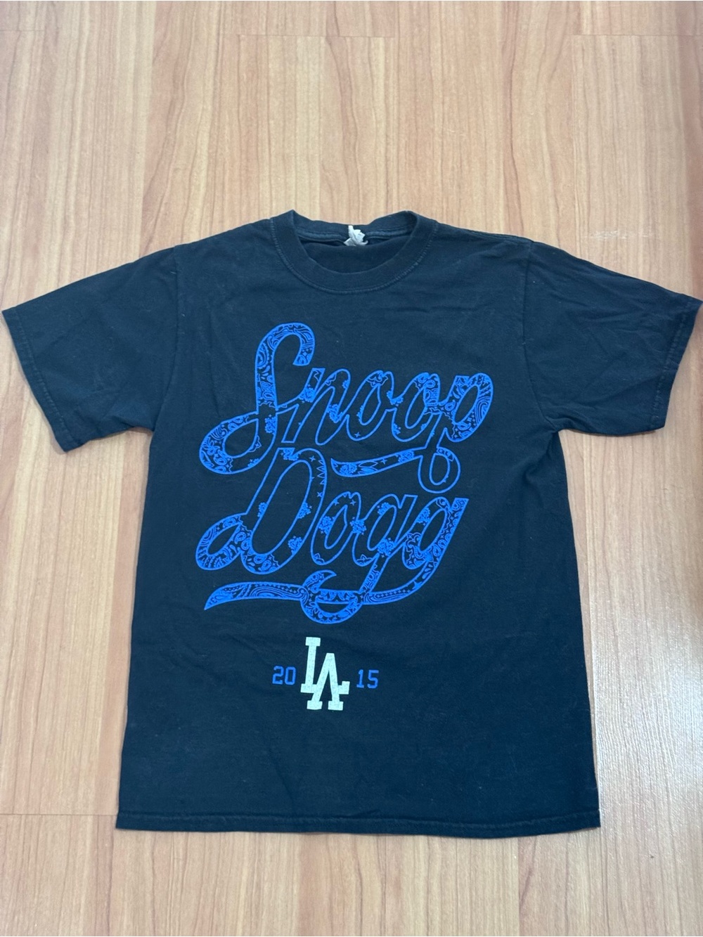 Snoop Dogg LA 2015 Graphic Tee Black Short Sleeve Shirt Small